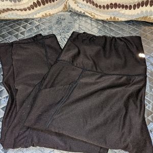 XL Black Ododos high waisted leggings with deep side pockets